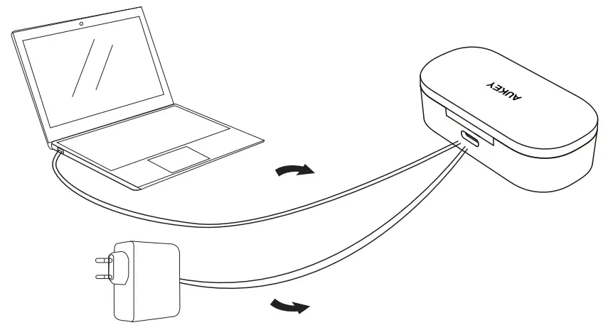 AUKEY EPT21S Wireless Earbuds - Charging