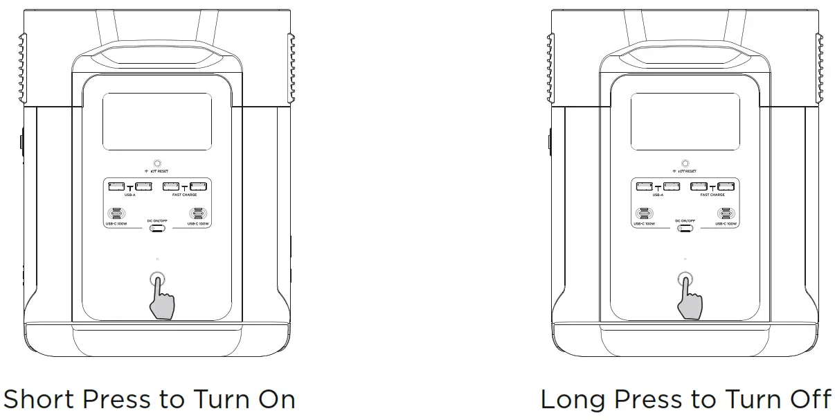 ECOFLOW 2000 DELTA Max portable power station - LCD Screen 1