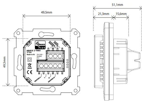 HEATIT Z-TRM3 electronic thermostat for electric underfloor heating - AT ALL TIMES
