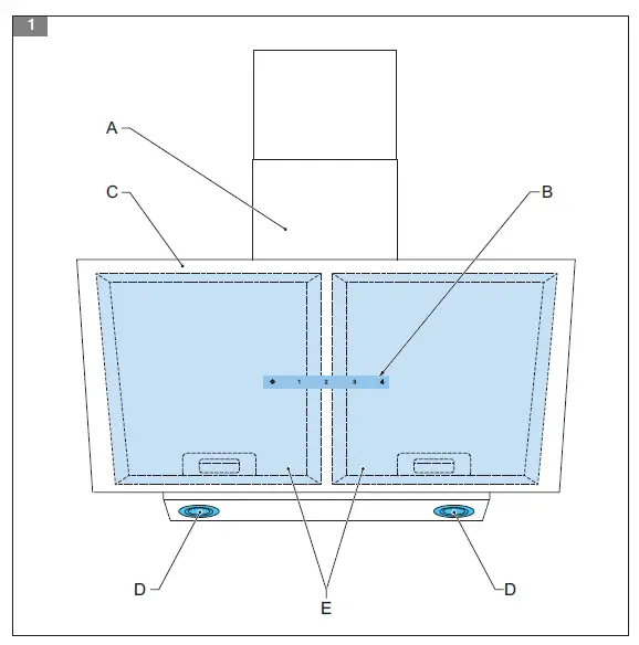 INVENTUM AKD6005ZWA Wall Mount Cooker Hood-fig1