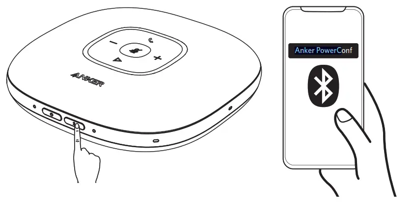 ANKER A3301G11 PowerConf Bluetooth and USB Speakerphone - Bluetooth