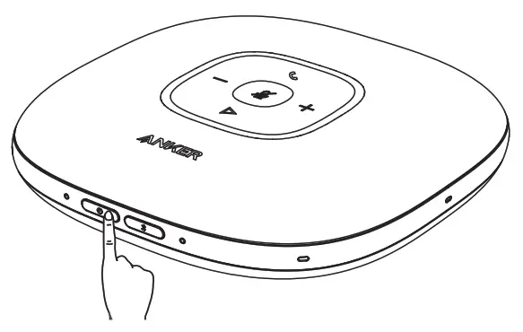 ANKER A3301G11 PowerConf Bluetooth and USB Speakerphone - Powering On Off