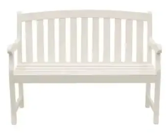 NOBLE HOUSE 107809 Vandalia 60.5 in. 2-Person Rustic Brown and White Wood Outdoor Bench produvct