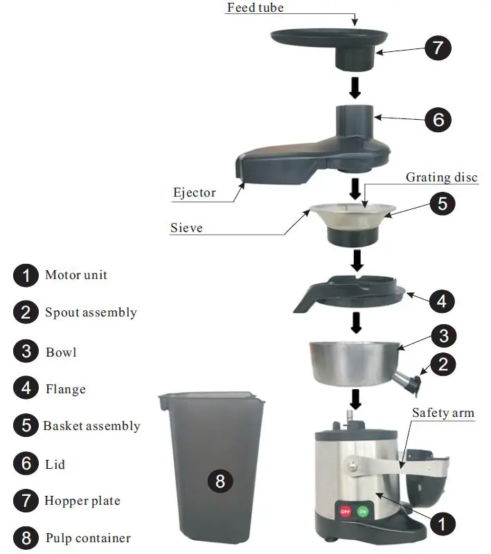 CHEFMASTER-HEA873-Automatic-Juicer-FIG-1