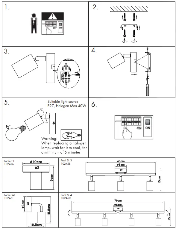 QAZQA Facile CL Art Deco Ceiling Lamp FIG 1