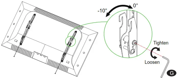 MOUNTUP TV Wall Mount - Tilting adjustment