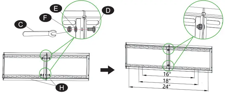 MOUNTUP TV Wall Mount - Wall Plate to Wall