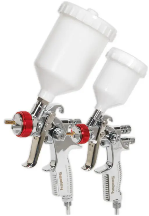 SEALEY HVLP774 Gravity Feed Hvlp Top Coat Touch Up Spray Gun Set PRODUCT