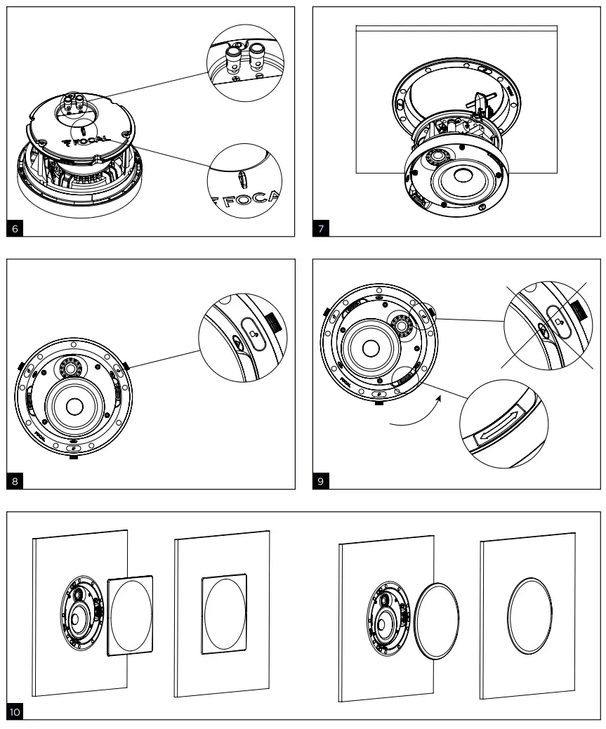 FOCAL 300 Series Flax In Wall or In Ceiling Loudspeaker - fig 1