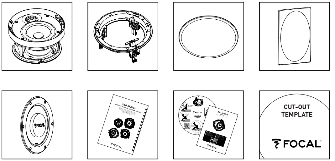 FOCAL 300 Series Flax In Wall or In Ceiling Loudspeaker - fig 4