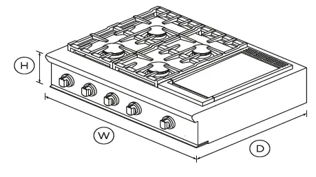 FISHER-PAYKEL-CPV2-364GDL-N-36-Inch-Gas-Rangetop-Griddle-LPG-fig-1