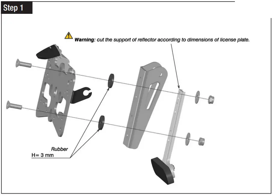 rizoma PTS801 Fox License Plate Kit - Fig 3