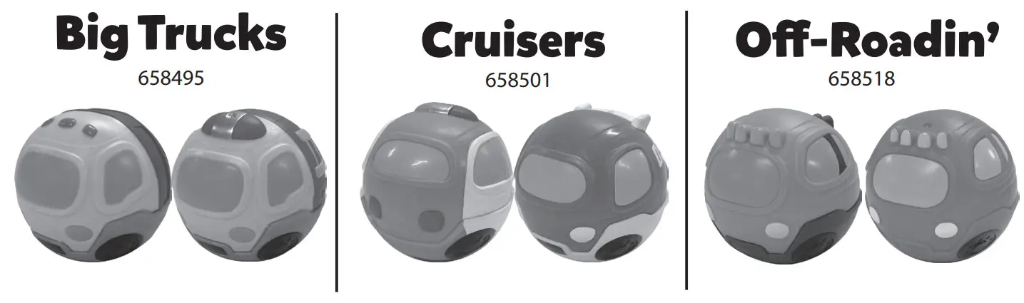 little tikes 658501 Learn and Play Roll Arounds Vehicle 2 Pack Cruisers - content