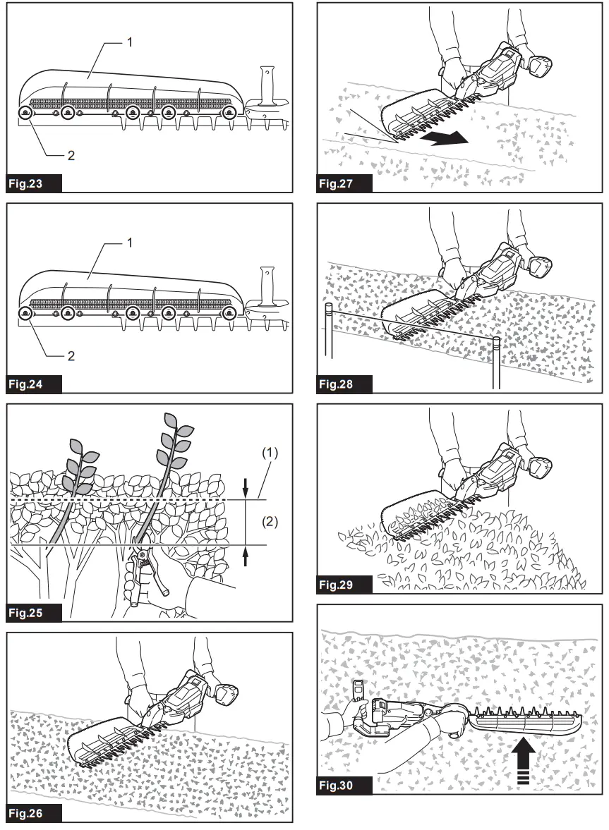 makita DUH604S Cordless Hedge Trimmer fig 5