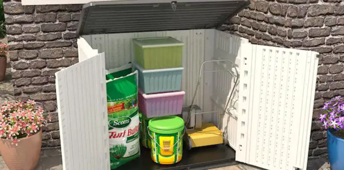 Kadehome Kh-jywf01 Plastic Horizontal Double Door Storage Shed Instruction Manual