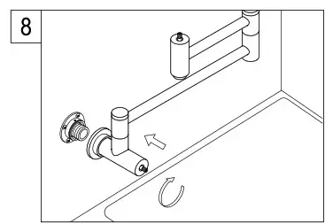 KINGSTON KS4101ZL Pot Filler in Polished Chrome - FIG10