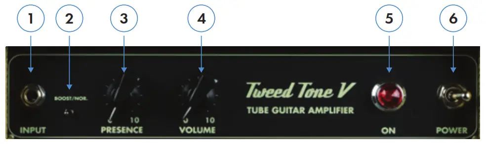 Artist GUITARS TWEEDTONEV 5 Watt Valve Guitar Amp - FRONT PANEL