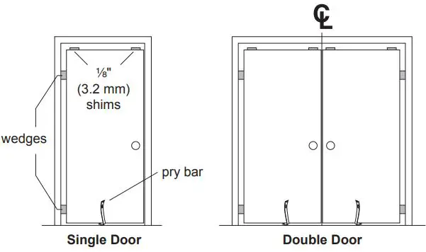 IVES Full Surface Continuous Hinges Installation Guide - Position door