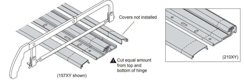 IVES Full Surface Continuous Hinges Installation Guide - Cut hinge (if necessary)