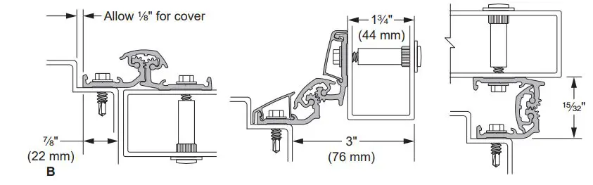IVES Full Surface Continuous Hinges Installation Guide - Minimum Frame Width