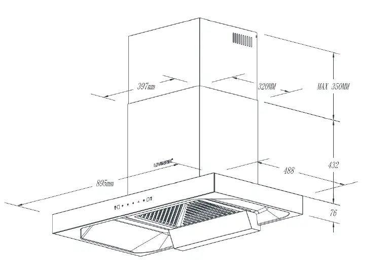 LIVINOX-LCH-ROCK-90BL-Chimney-Cooker-Hood-FIG-1