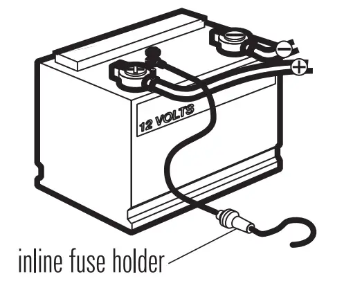 HUMMINBIRD PiranhaMAX 4 Fishfinder - Battery Connection