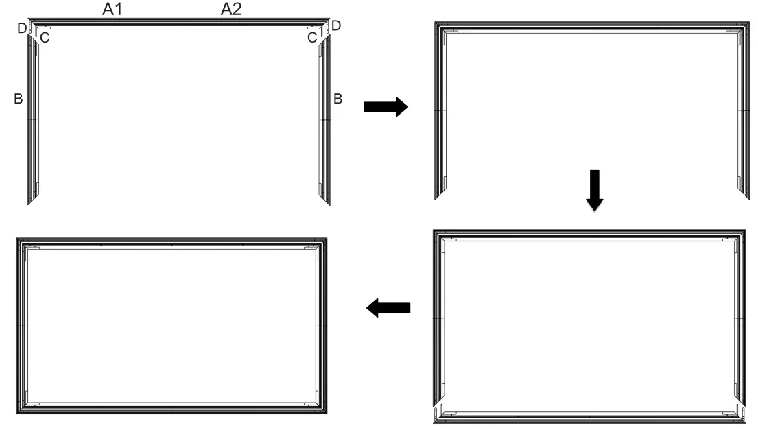 Hisense L5G 4K UHD Ultra-Short Throw Laser Projector & 100 Screen TV Frame Assembly