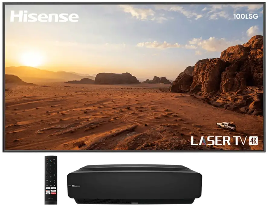 Hisense L5G 4K UHD Ultra-Short Throw Laser Projector & 100 Screen TV