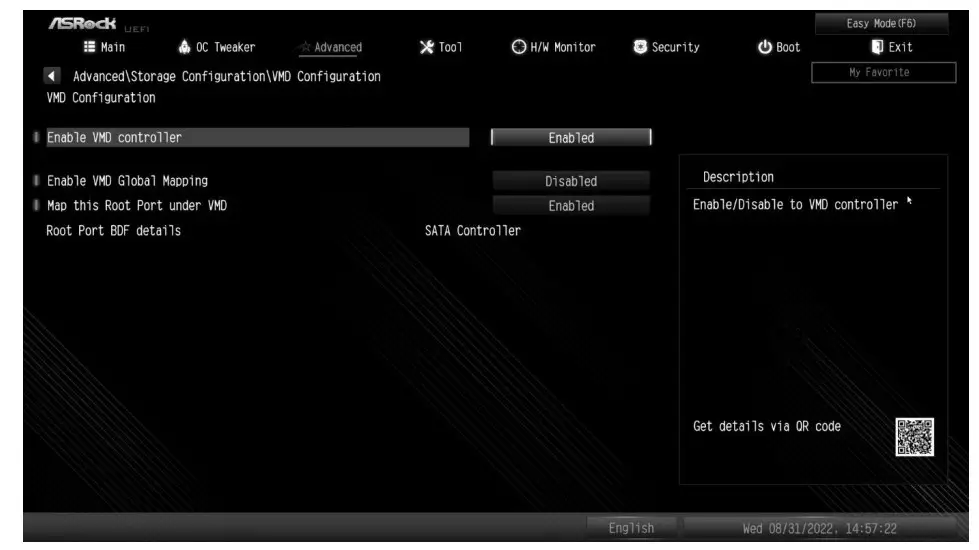 ASRock RAID Array Configuring Using UEFI Setup Utility - Figure 1