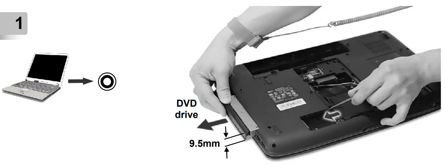 gembird MF-95-01 Slim Mounting Frame for 2.5 Drive to 5.25 Bay - fig1
