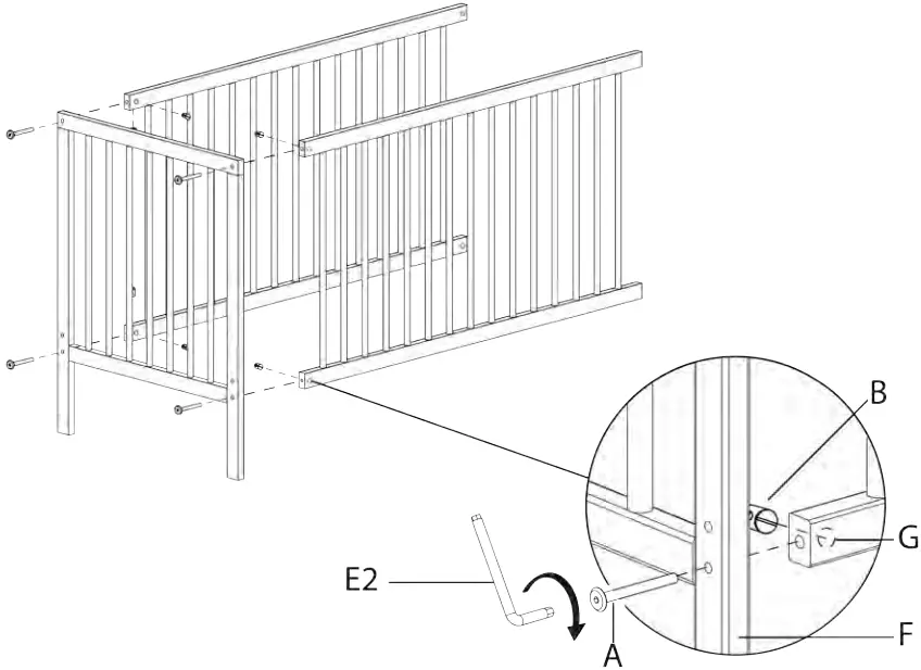 mokee Mini Transformable Baby Cot B03
