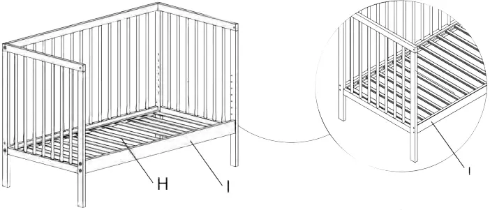 mokee Mini Transformable Baby Cot B08c
