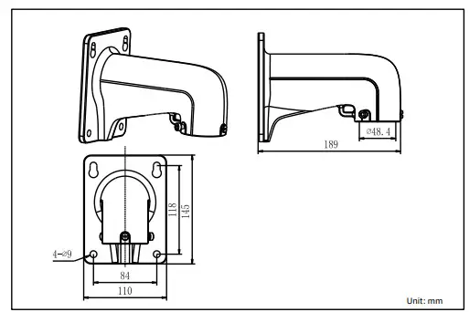 HIKVISION DS-1618ZJ Short Arm Wall Mount Bracket - Fig