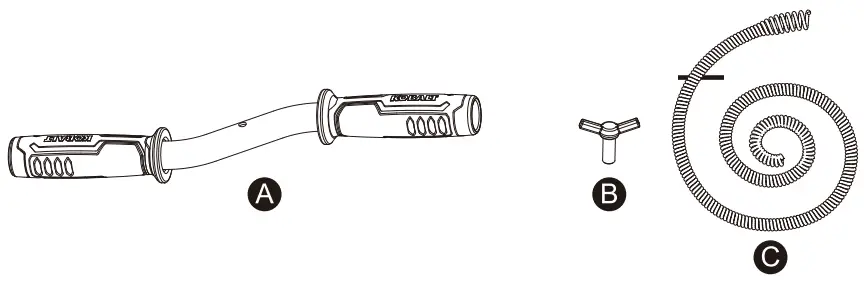 KOBALT 59185 3 8 in x 25 ft High Carbon Wire Drain Auger