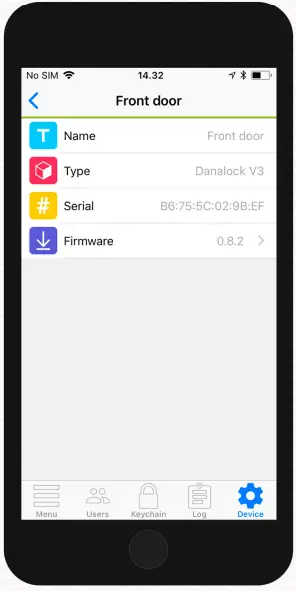 danalock V3 Smart Door Lock - Lock information