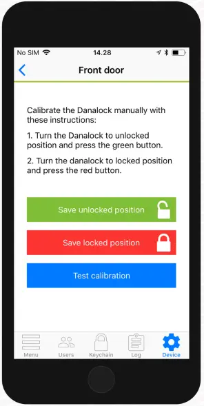 danalock V3 Smart Door Lock - Manual calibration