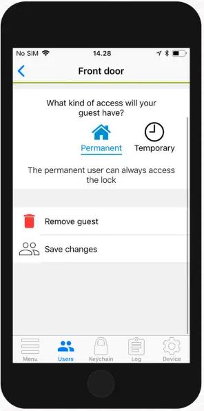 danalock V3 Smart Door Lock - Set guest settings