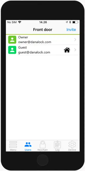 danalock V3 Smart Door Lock - User and lock information