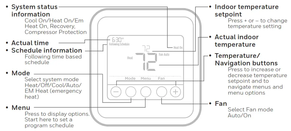 Honeywell Home TH4110U2005 T4 Pro Programmable Thermostat - 8Read before installing