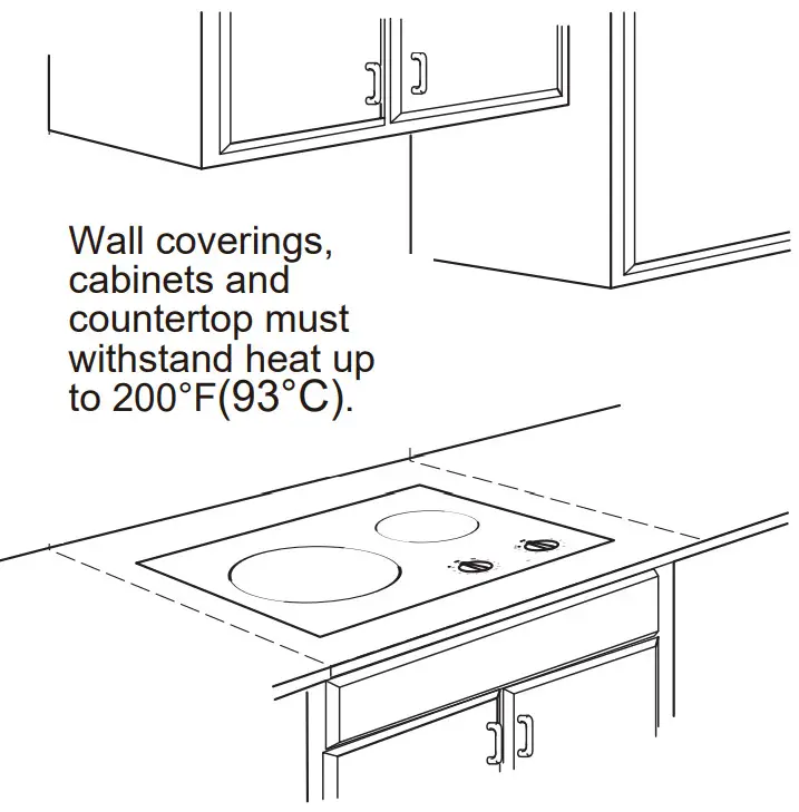 GASLAND Pro CH1212BS Electric Ceramic Cooktop - cabinets around