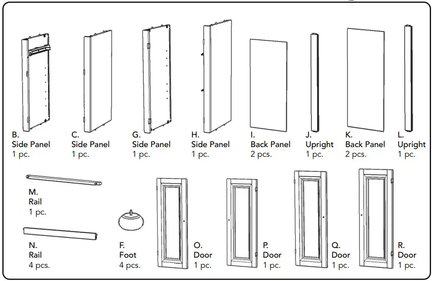 homestyles 5427 691 Pantry - Part List1