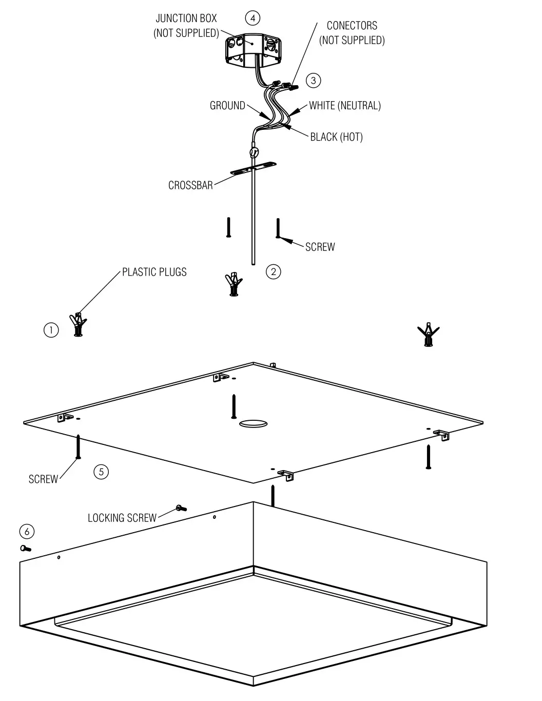 ACCORD LIGHTING Ceiling Mounted 584 LED-UL - MAKING ELECTRICAL CONNECTIONS