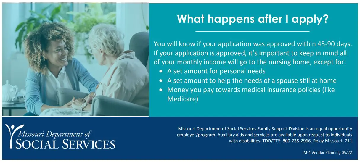 Missouri Department of SOCIAL SERVICES MO HealthNet Nursing Home Coverage - What happens after I apply.