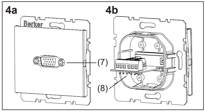 Berker 33 15 xx Multimedia Sockets - Connection terminals