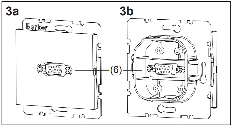 Berker 33 15 xx Multimedia Sockets - VGA jacks