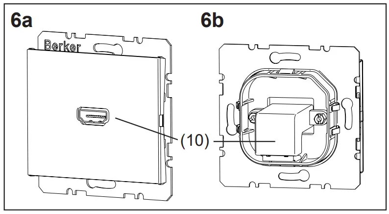 Berker 33 15 xx Multimedia Sockets - connection