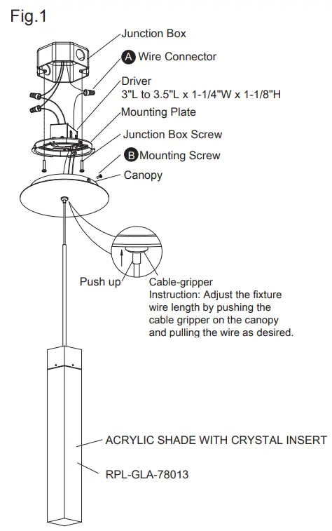 MODERN FORMS PD-78013 4 Watt Minx LED Pendant - Fig.1