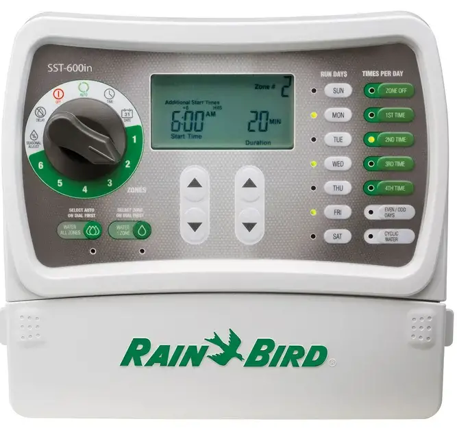 Rain Bird SST600in 6-Station Indoor Simple-To-Set Irrigation Timer