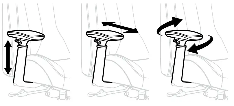 CORSAIR TC60 TC70 Gaming Chair - 3D Armrest Adjustment