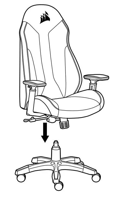 CORSAIR TC60 TC70 Gaming Chair - seat back